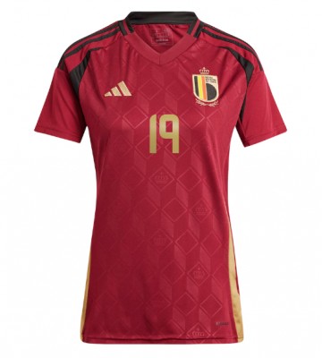 Belgien Johan Bakayoko #19 Hjemmebanetrøje Dame EM 2024 Kortærmet